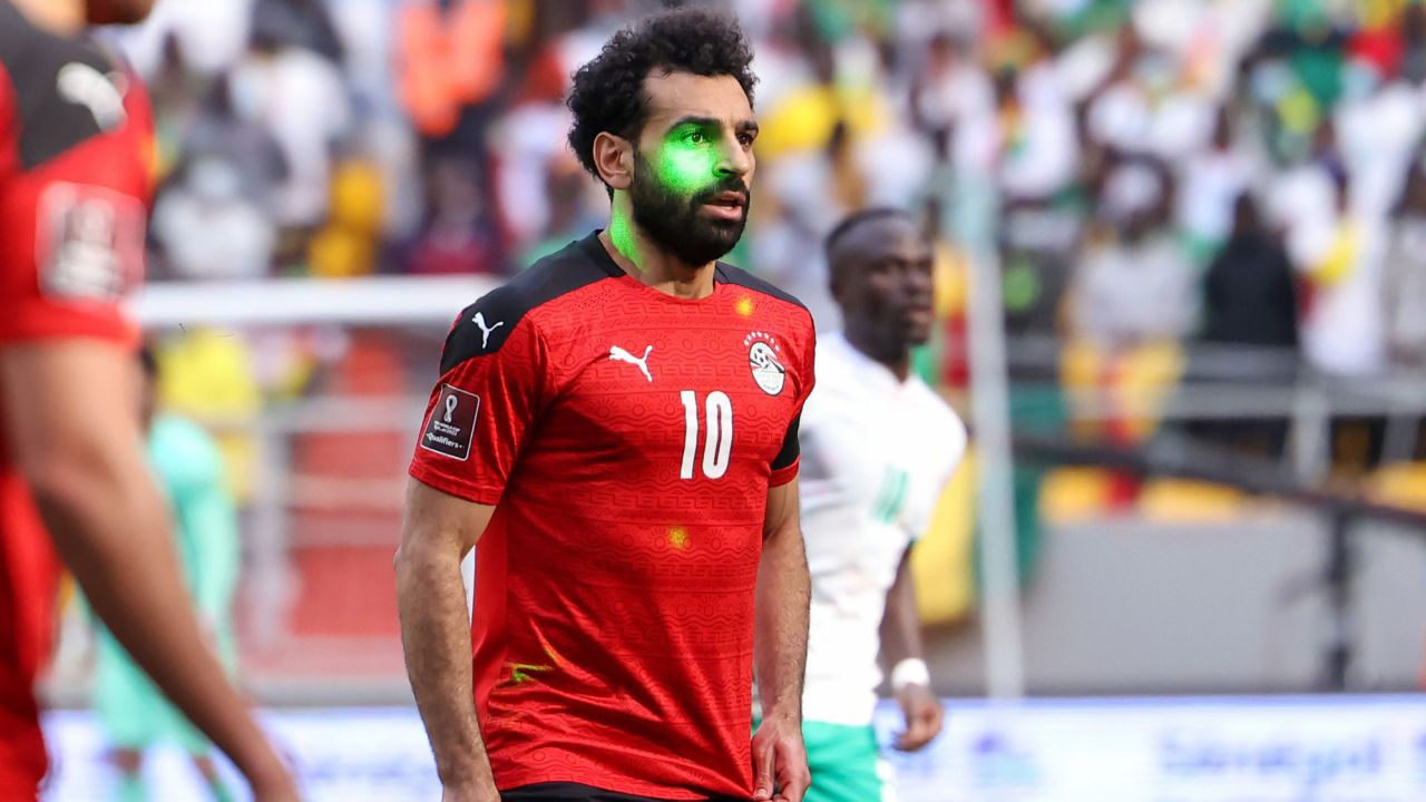 Mohamed Salah had to endure laser pointers in the 2021 Africa Cup of Nations final penalty shootout.