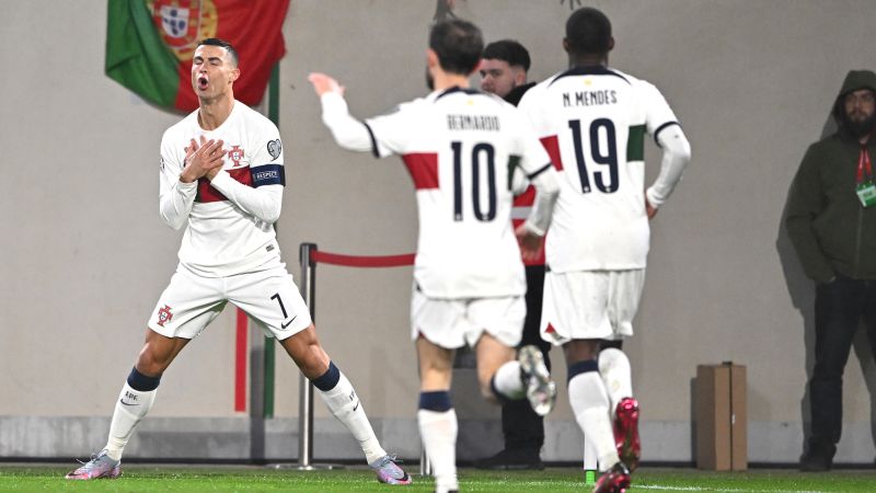 Cristiano Ronaldo marks two-goal performance with new celebration against Luxembourg