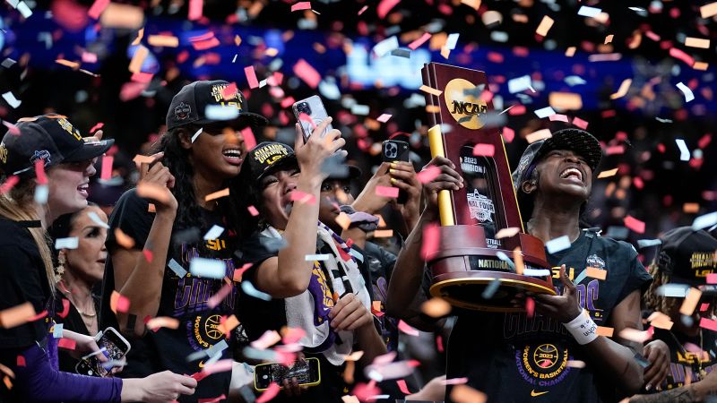 LSU beats Iowa to win its first NCAA women’s basketball championship