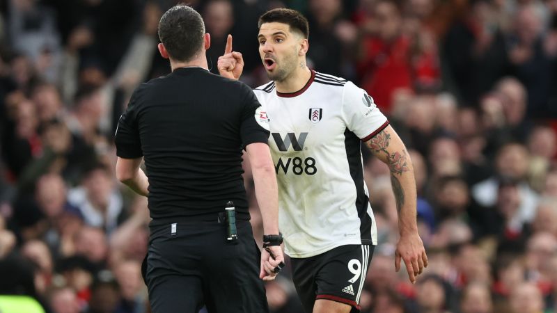 Fulham striker Aleksandar Mitrović gets eight-game ban for pushing referee