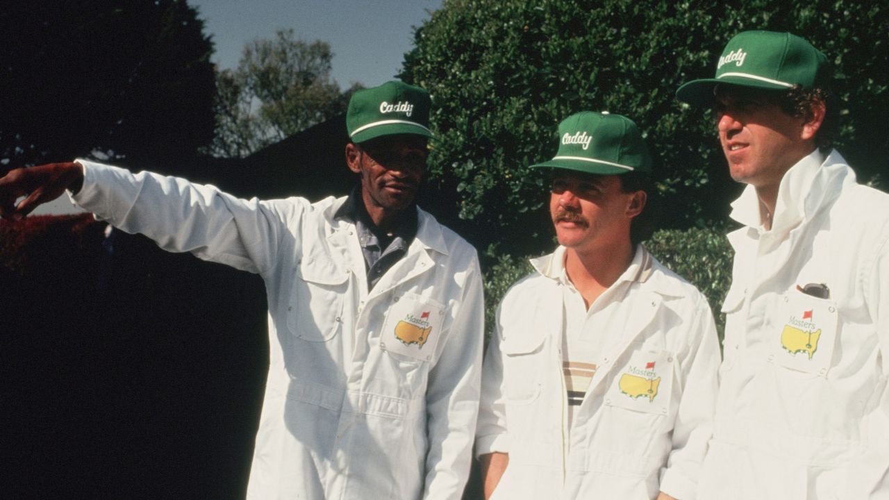 Caddies old and new at the 1983 Masters.