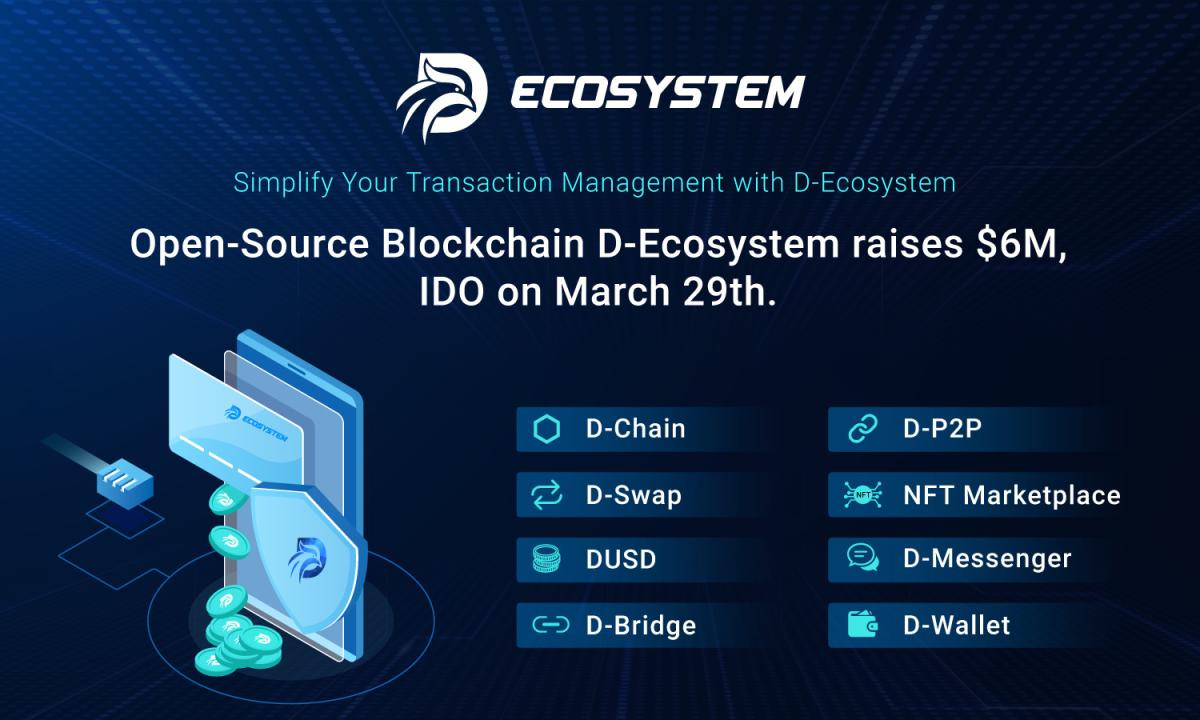 Open-Source Blockchain D-Ecosystem Raises $6M Ahead of March 29th IDO