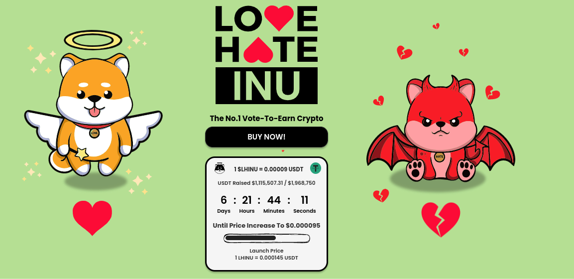 Love Hate Inu: The Viral Crypto Platform That Rewards You for Voting – How to Buy Before Price Increases?