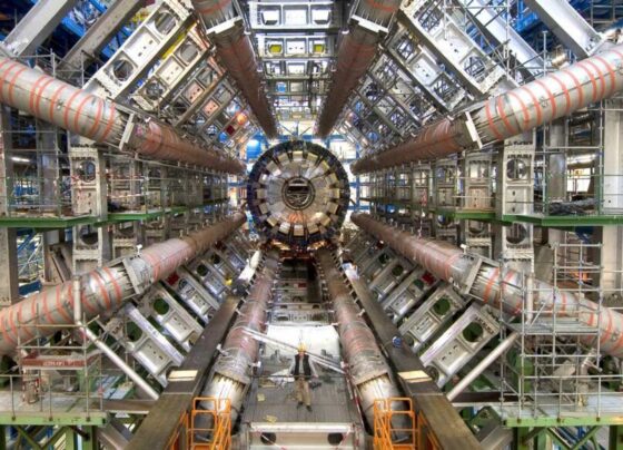 A photo from the ATLAS experiment at CERN's Large Hadron Collider.