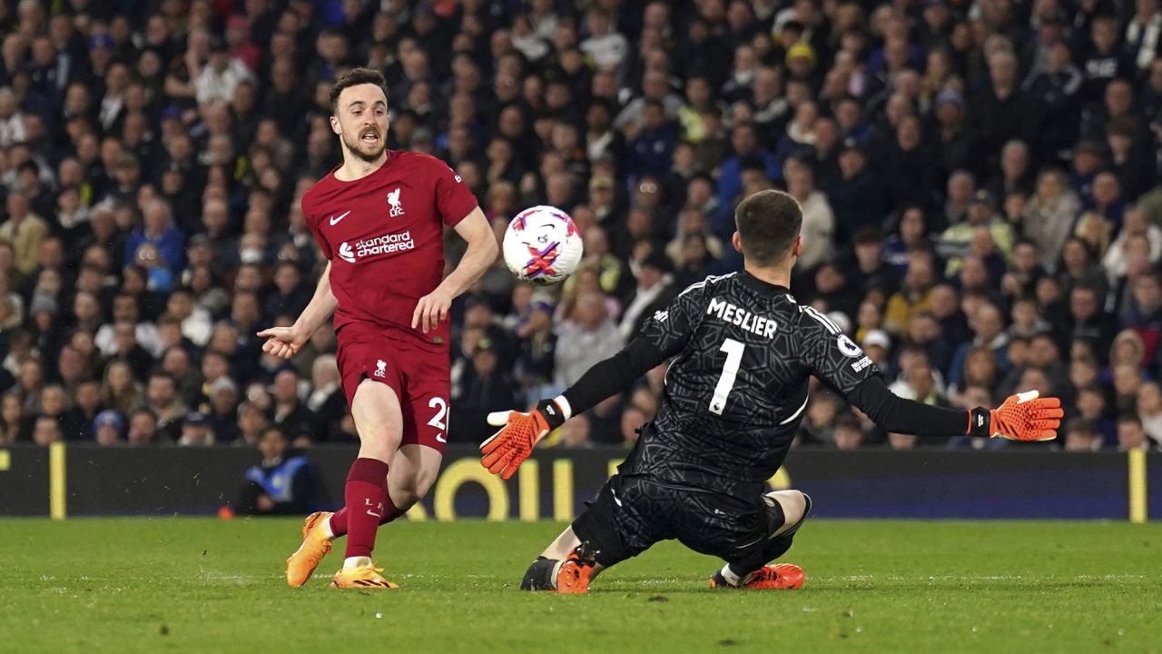 Diogo Jota ended his goal drought with a brace at Elland Road.