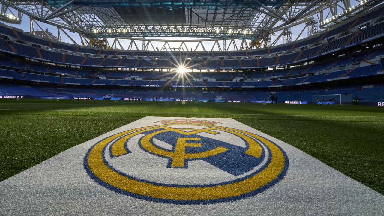 General view of Estadio Santiago Bernabeu prior to the La Liga match between Real Madrid CF and Getafe CF on April 09, 2022 in Madrid, Spain.