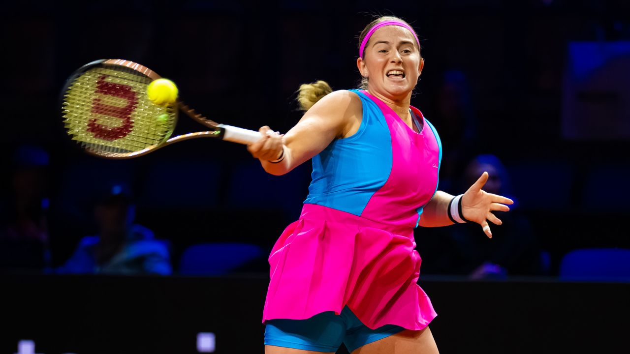 Ostapenko will take on Ons Jabeur on Wednesday following her defeat of Raducanu.