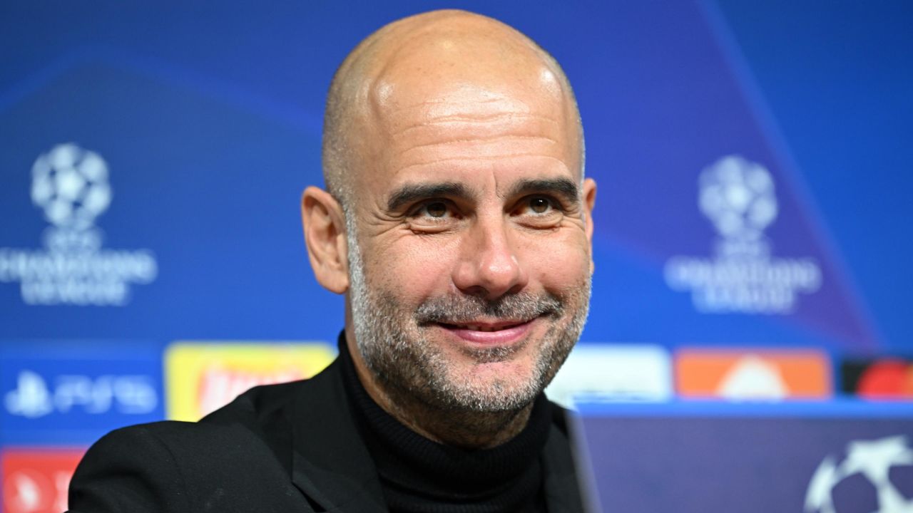 City boss Pep Guardiola was all smiles as he spoke to the media after winning the tie.