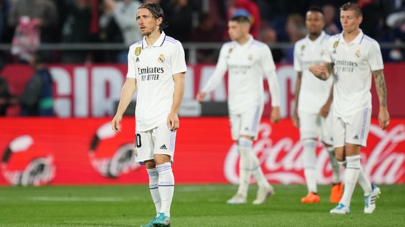 Real Madrid concedes four goals in heavy defeat to Girona as La Liga title hopes fade