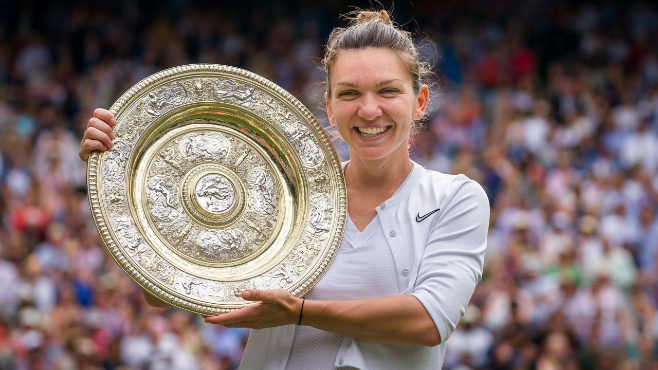 Halep defeated Serena Williams in the 2019 Wimbledon final.