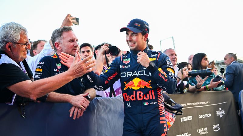 Sergio Perez wins sprint race at Azerbaijan Grand Prix as Max Verstappen and George Russell argue on track