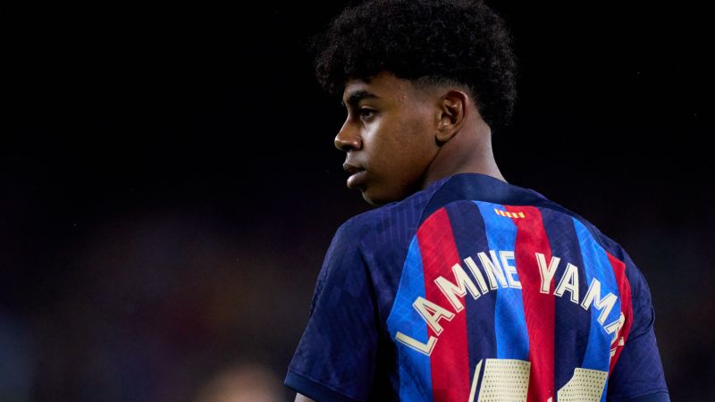 15-year-old Lamine Yamal becomes Barcelona’s youngest player in more than a century