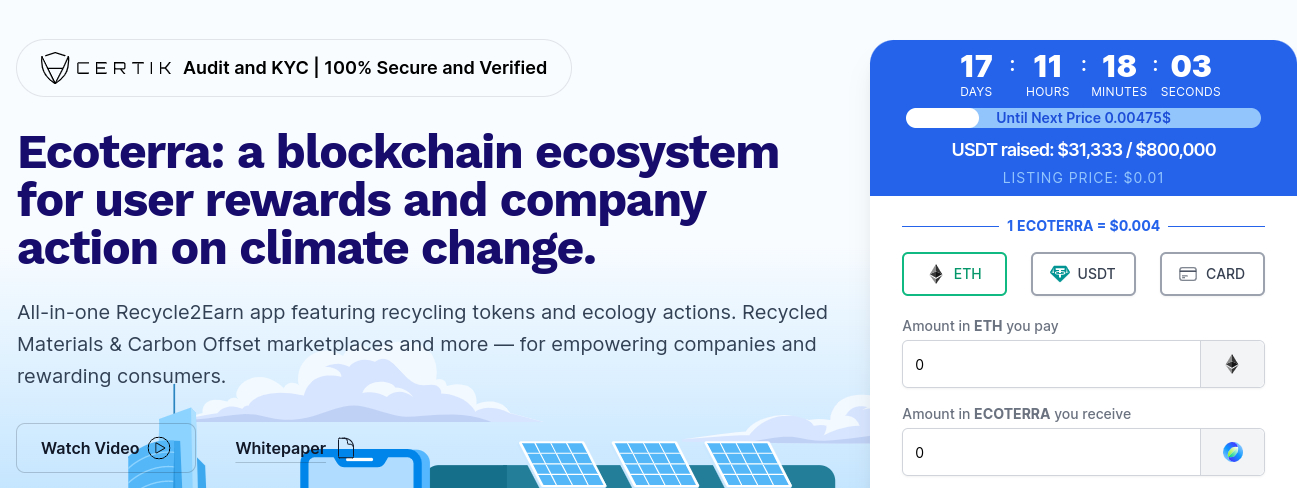 Get In on the Ground Floor of the Recycle-To-Earn Crypto App Ecoterra – Here’s Why You Should Pay Attention