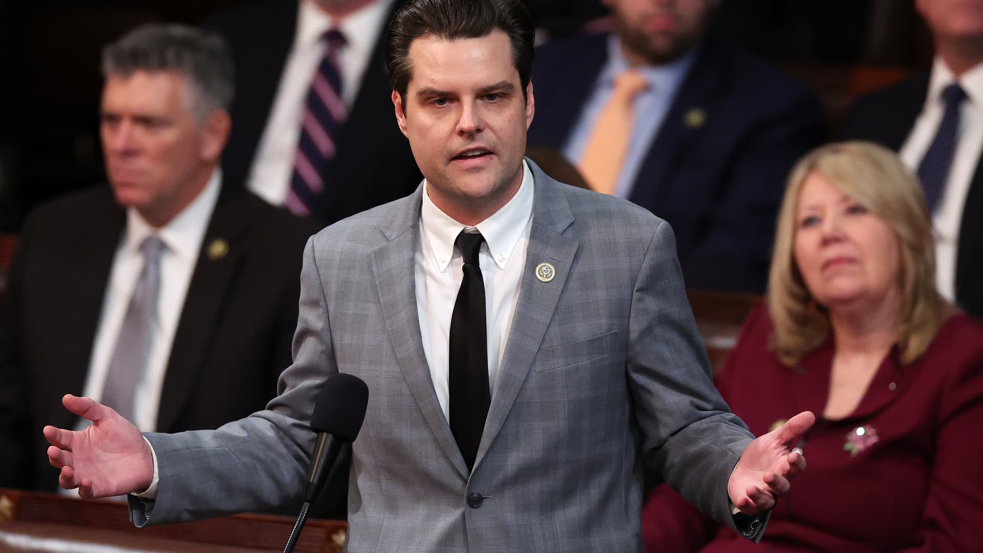 Woman arrested for allegedly throwing wine at Rep. Matt Gaetz