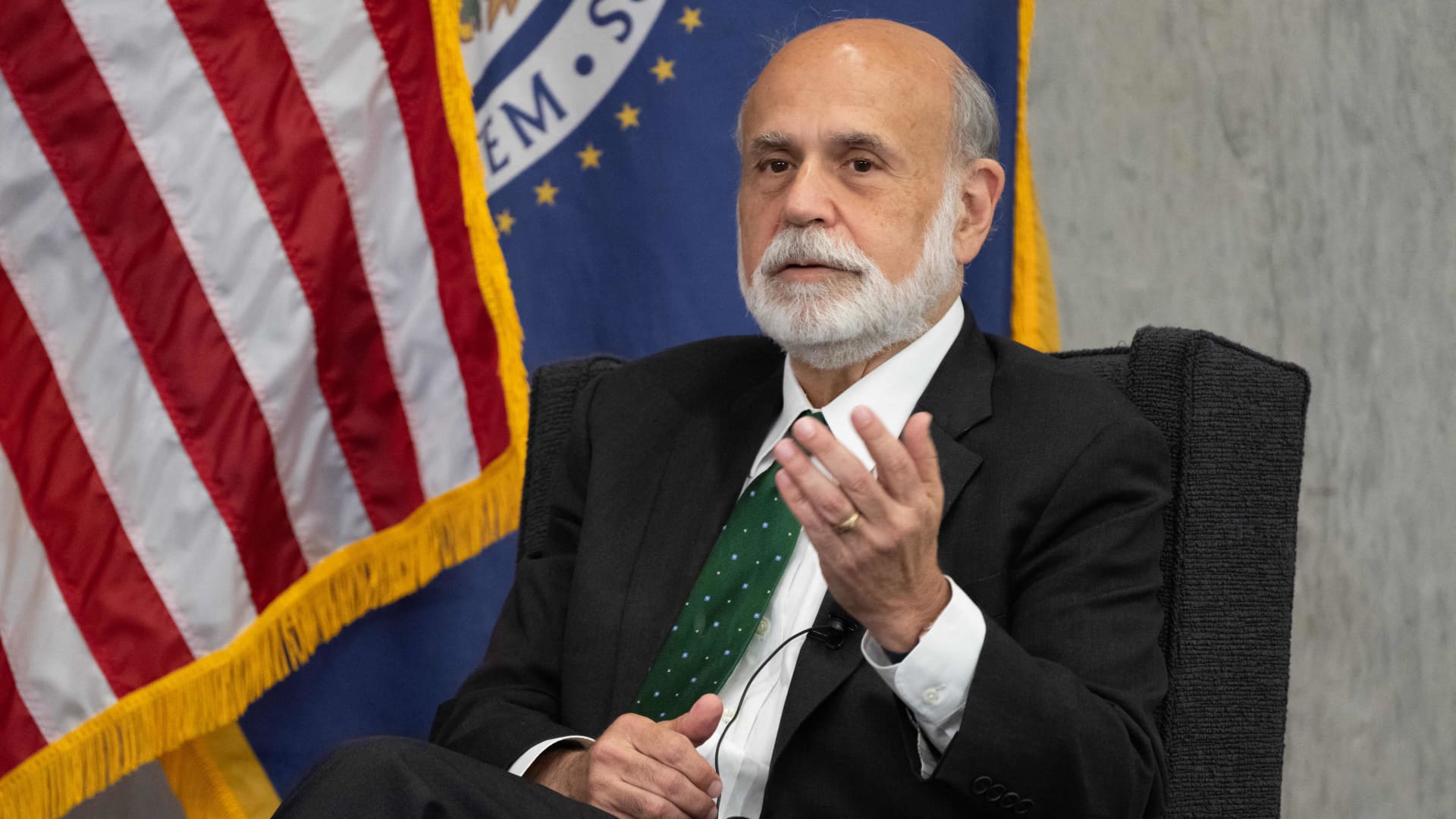 Former Fed Chair Ben Bernanke says there’s more work ahead to control inflation