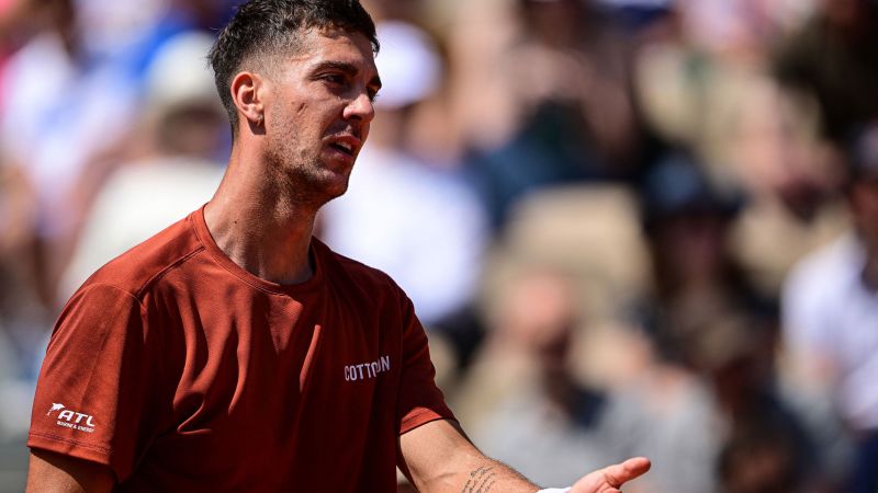 Tennis star turns the air blue in heated exchange with umpire over a toilet break