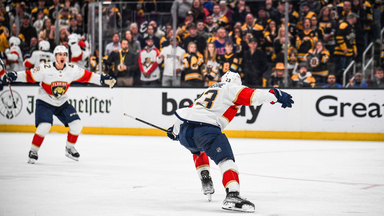 Carter Verhaeghe scored the overtime winning goal against the Boston Bruins in Game Seven.