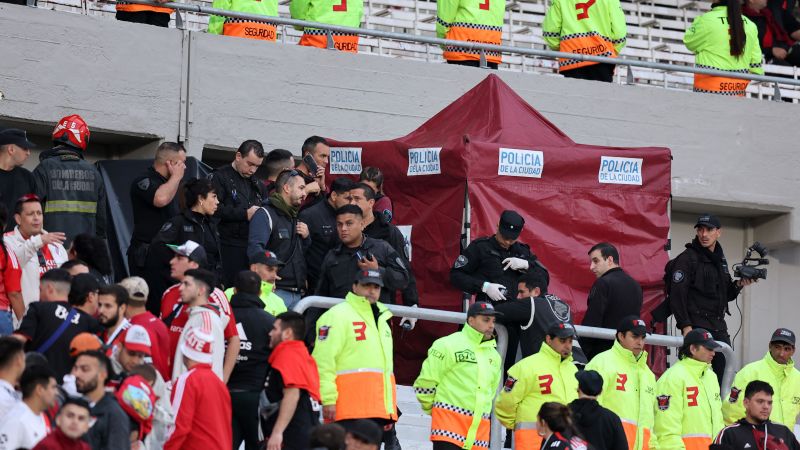 Fan dies at Argentinian soccer match after falling from stands