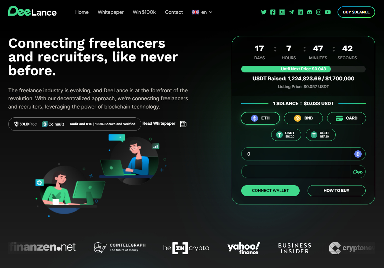 Decentralized Fiverr and Upwork Platform DeeLance Could Be the Next Crypto to Explode – Here’s Why