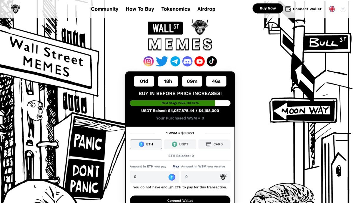 Wall Street Memes Crypto Raises $4 Million in Just 10 Days – Secure Your Spot Before the Next Pepe Coin Sells Out