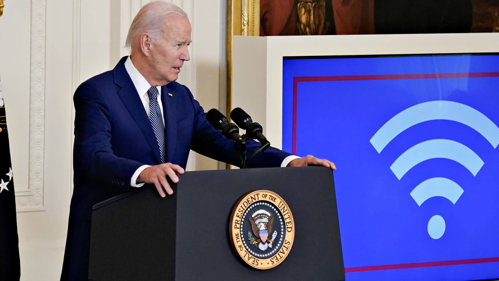 Biden announces $42 billion high-speed internet initiative