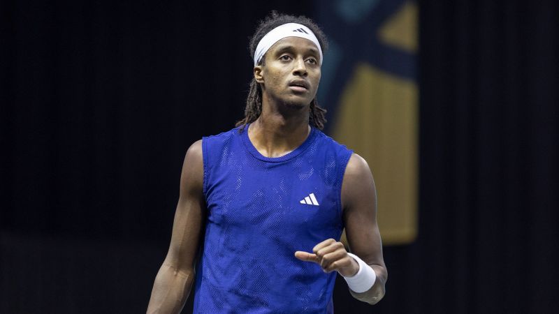 Tennis player Mikael Ymer disqualified from match after smashing racket against umpire’s chair