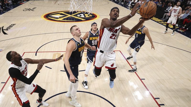 NBA Finals: Miami Heat come alive in fourth quarter to edge past Denver Nuggets and tie series