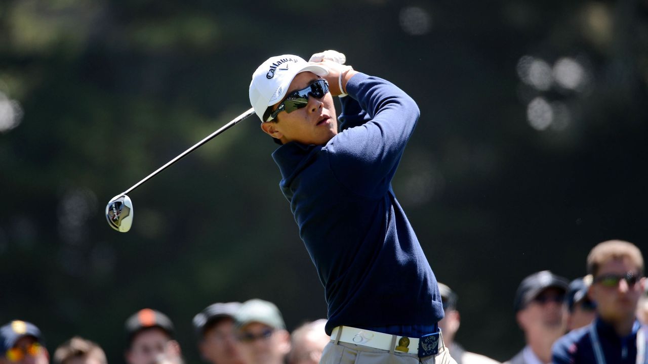 Zhang in action at the 2012 US Open at The Olympic Club in San Francisco, California.