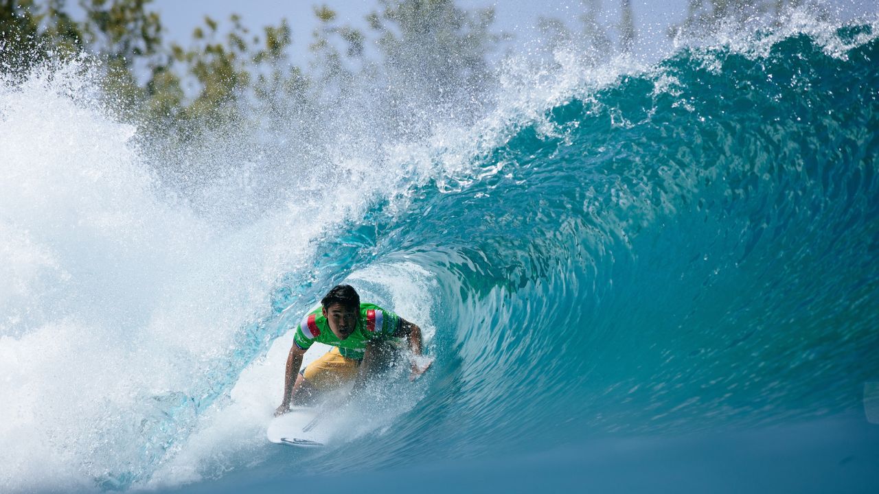 Waida competes at the Surf Ranch Pro in California last month.