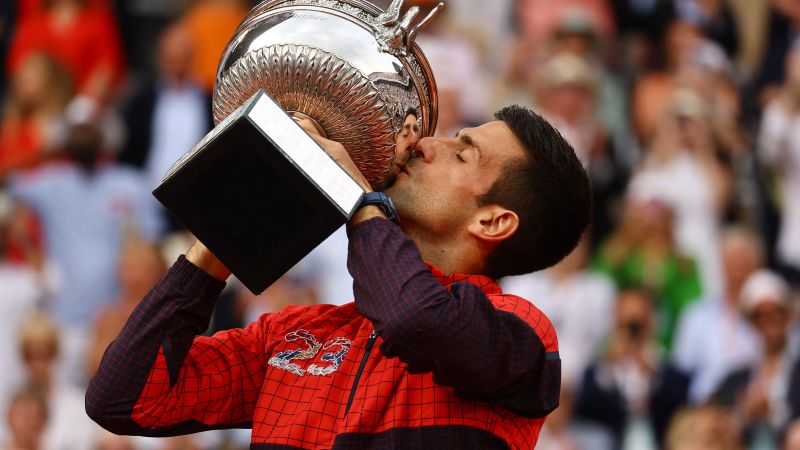 Novak Djokovic wins record-breaking 23rd grand slam title, defeating Casper Ruud in French Open final