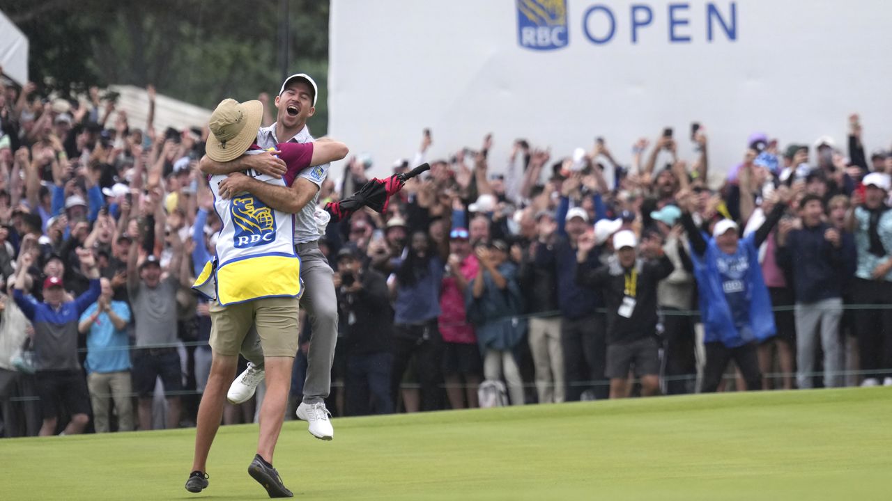 Taylor's incredible winning putt sparked jubilant scenes.