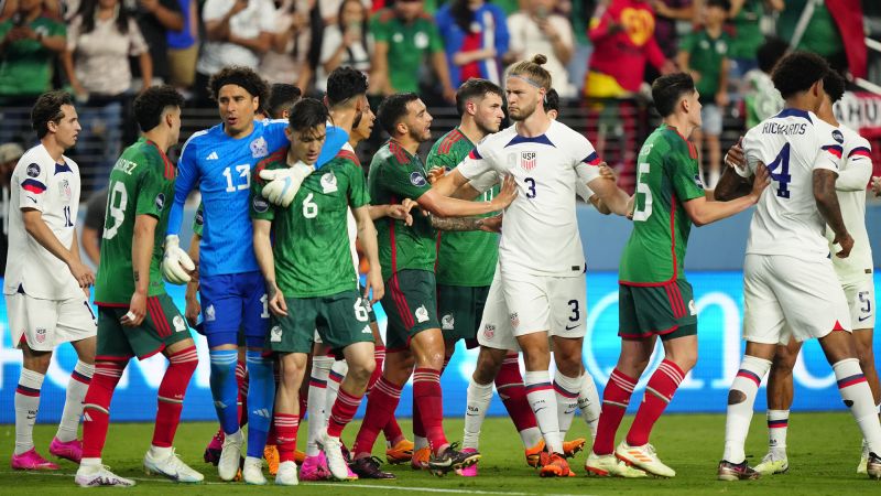 Fiery soccer game between US and Mexico ends early amid homophobic chants