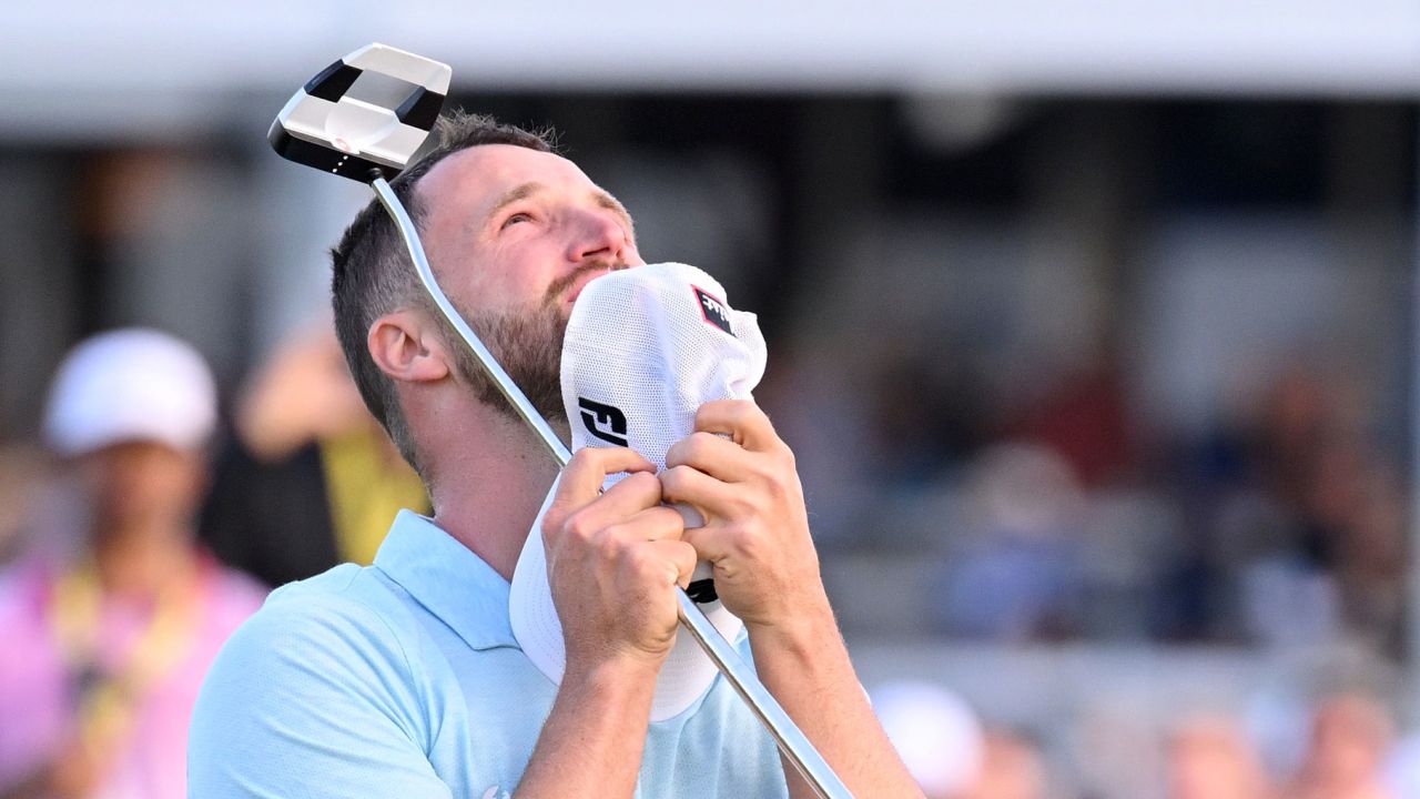 An emotional Clark celebrates his win.