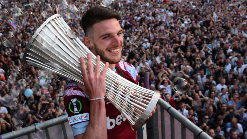 Declan Rice joins Arsenal from West Ham for a record fee