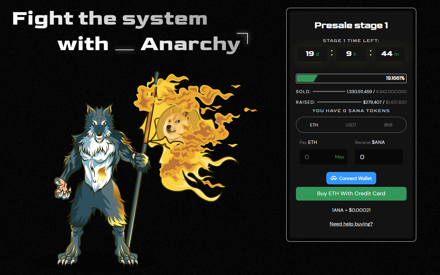 Anarchy (ANA) is a New Decentralized Meme Token That’s Just Launched on Presale