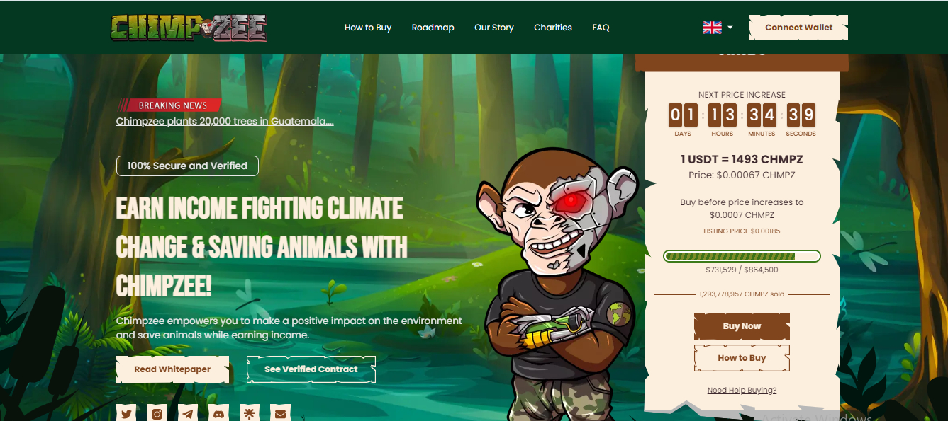 Green Crypto Chimpzee Raises More Than $700,000 While Helping to Fight Climate Change – Next Big Thing?