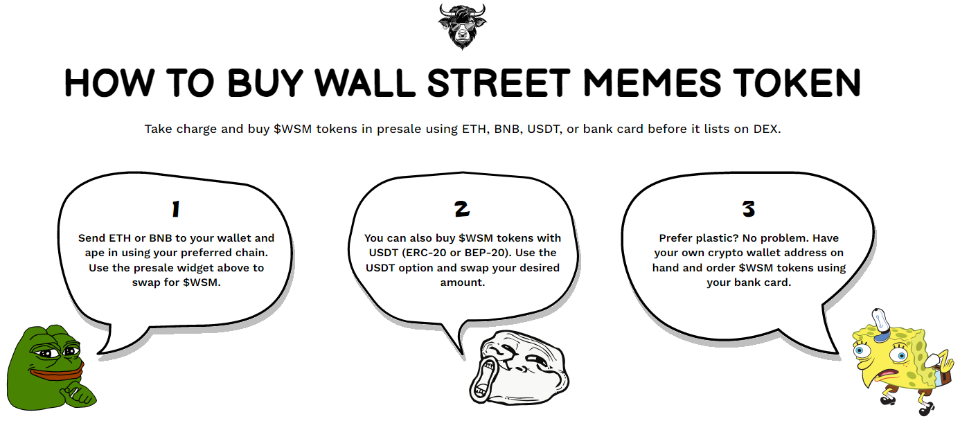 How to Buy Wall Street Memes Coin – WSM Token Presale