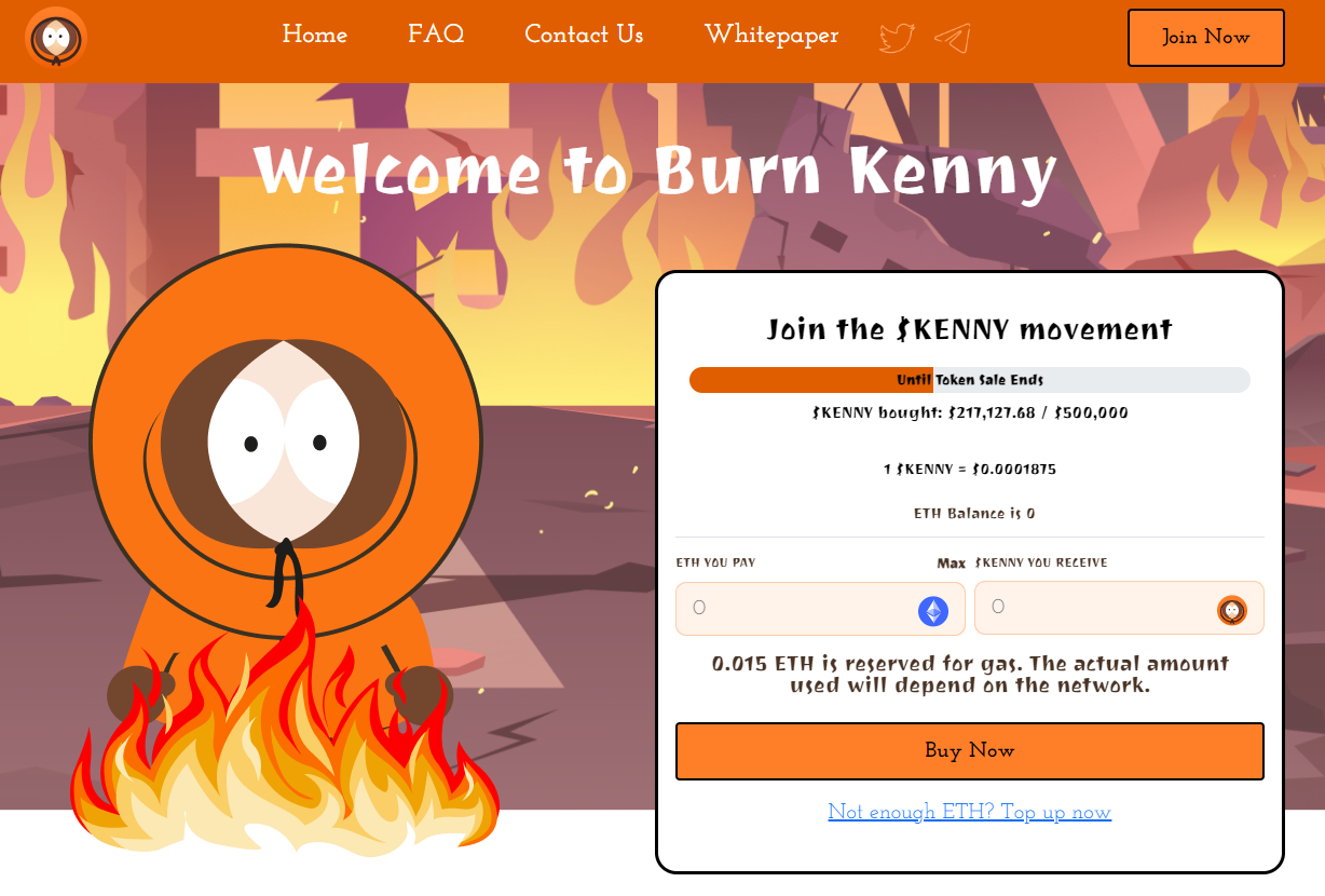 Burn Kenny Coin Presale Goes Live, Raises $300K in Two Hours – Best Crypto to Buy Now