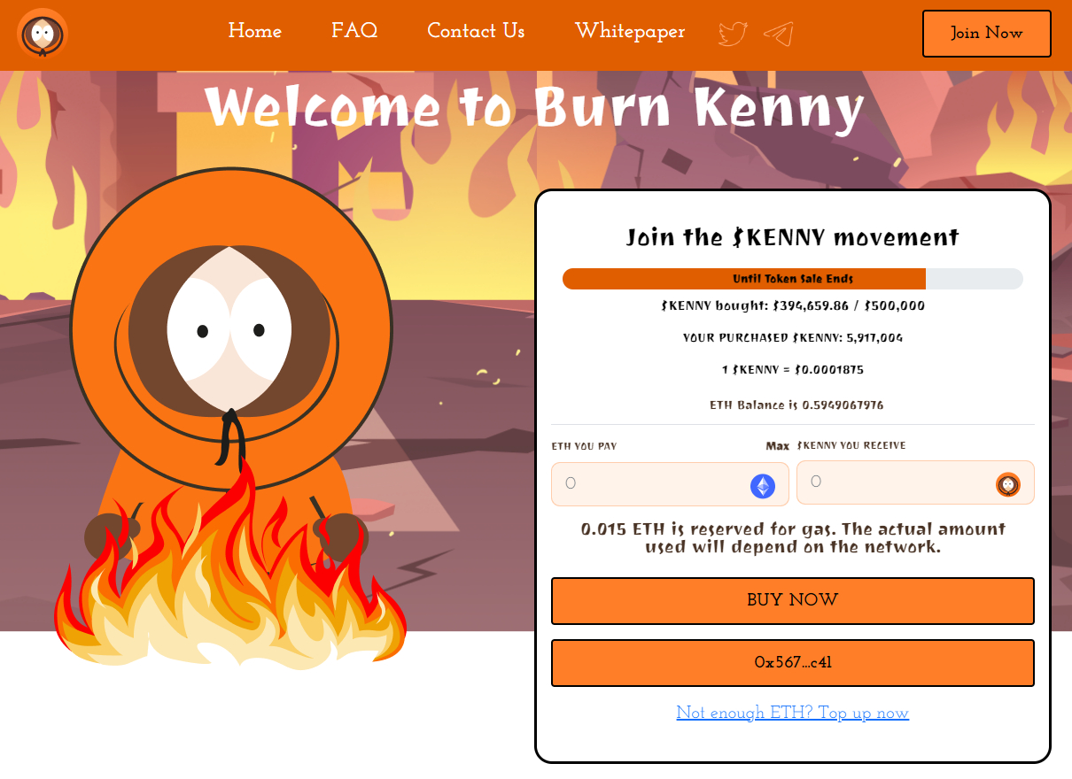 Burn Kenny Coin Presale Nearly Sold Out – Less Than $100k Left, Secure 2023’s Best Meme Coin Now Before it Explodes