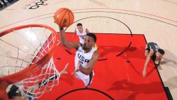 PORTLAND, OR - APRIL 8: Bronny James #6 of Team USA dunks the ball during the 2023 Nike Hoop Summit on April 8, 2023 at the Moda Center Arena in Portland, Oregon. NOTE TO USER: User expressly acknowledges and agrees that, by downloading and or using this photograph, user is consenting to the terms and conditions of the Getty Images License Agreement. Mandatory Copyright Notice: Copyright 2023 NBAE (Photo by Sam Forencich/NBAE via Getty Images)