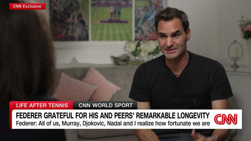 Roger Federer grateful for his and peers’ remarkable longevity