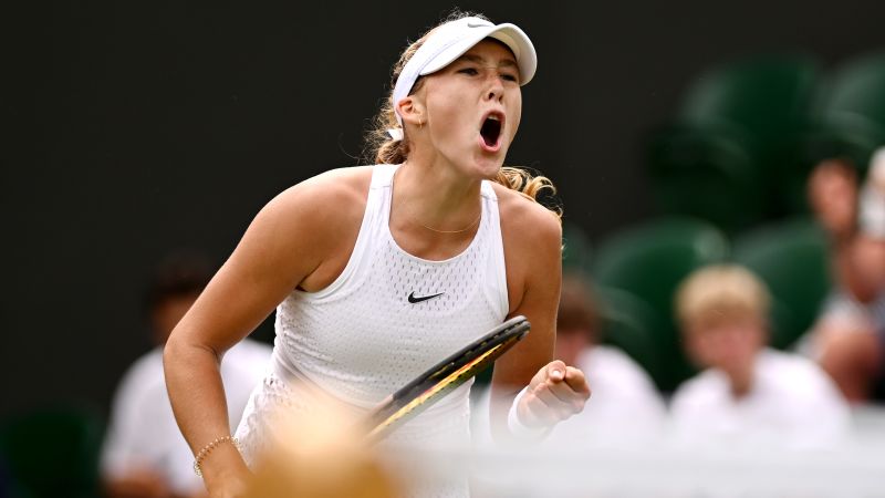 Teenager Mirra Andreeva produces surprise Wimbledon win