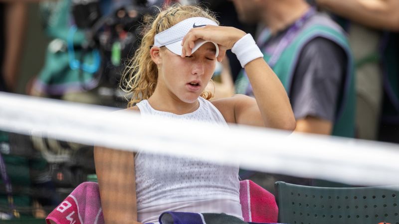 Mirra Andreeva, 16, loses to Madison Keys at Wimbledon after controversially being docked a point