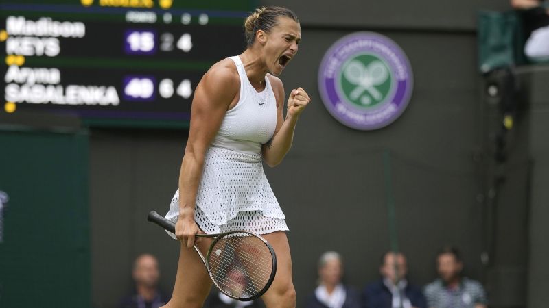 Aryna Sabalenka defeats Madison Keys in straight sets to reach Wimbledon semifinals