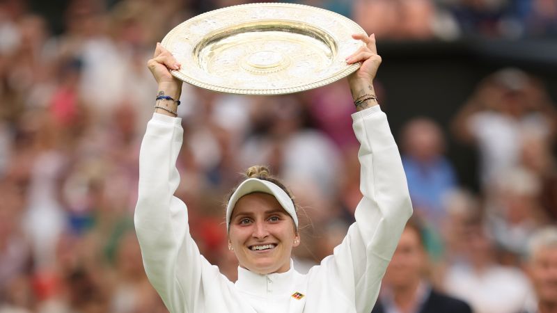 Markéta Vondroušová beats Ons Jabeur to make Wimbledon history