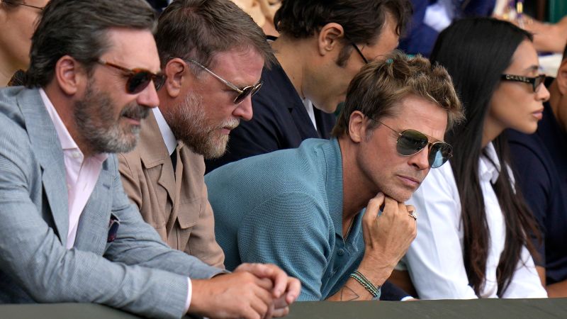 Brad Pitt among stars at Wimbledon for men’s final