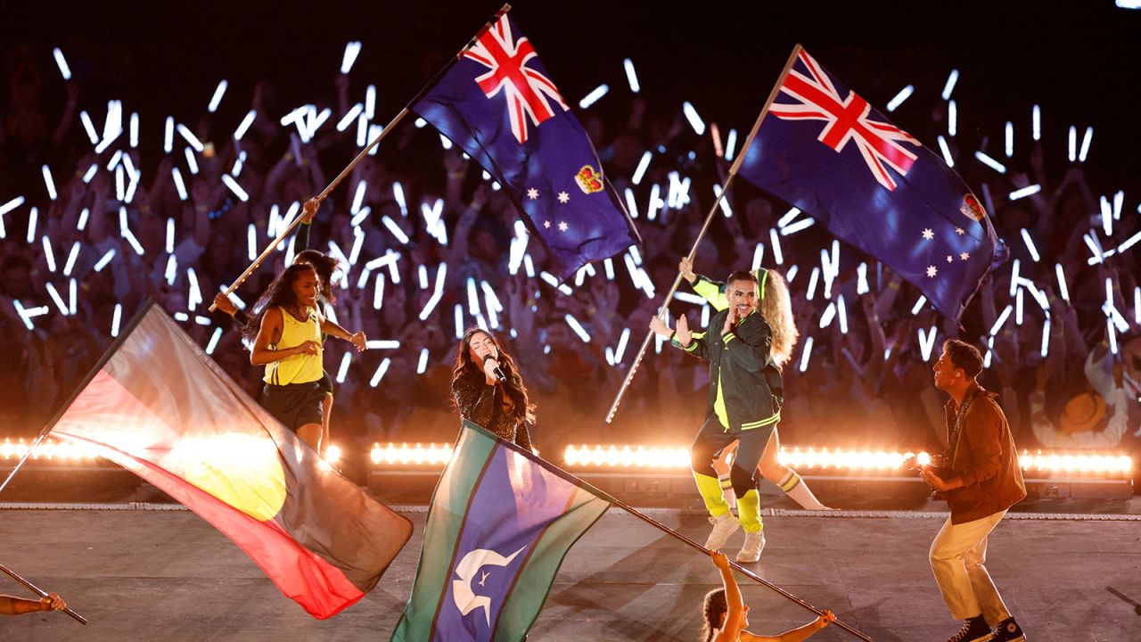 Australian singer Vanessa Amorosi performs during the closing ceremony on August 8, 2022.