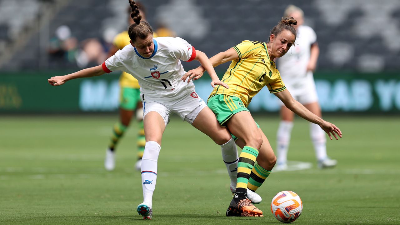 Havana Solaun (R) and Jamaica are appearing at their second ever Women's World Cup.