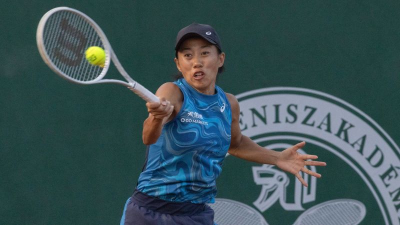 Tennis player retires in tears after opponent erases disputed mark on court