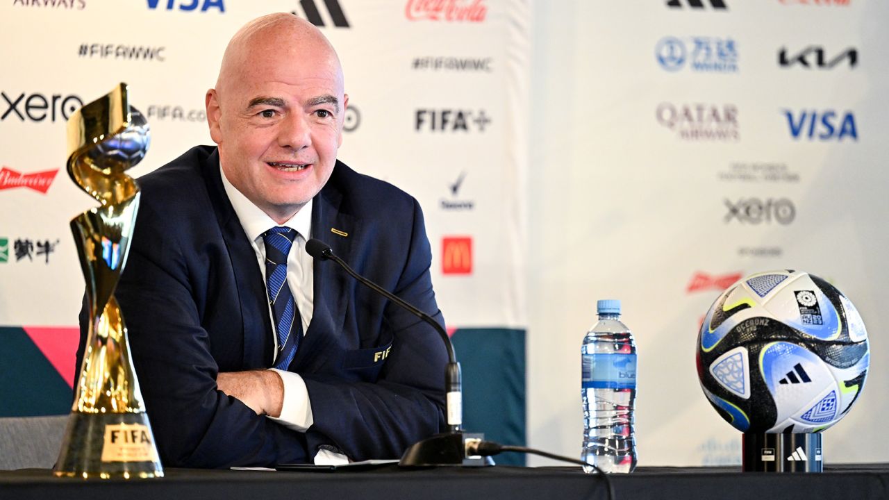 Infantino during the official opening press conference ahead of the 2023 Women's World Cup.